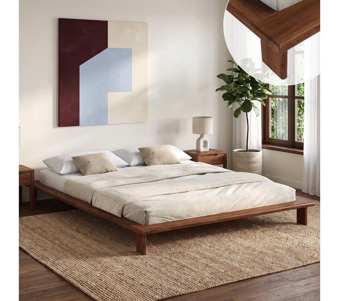 skølm Futonbett Skald Massivholz Eiche Braun Lackiert - Bild 2