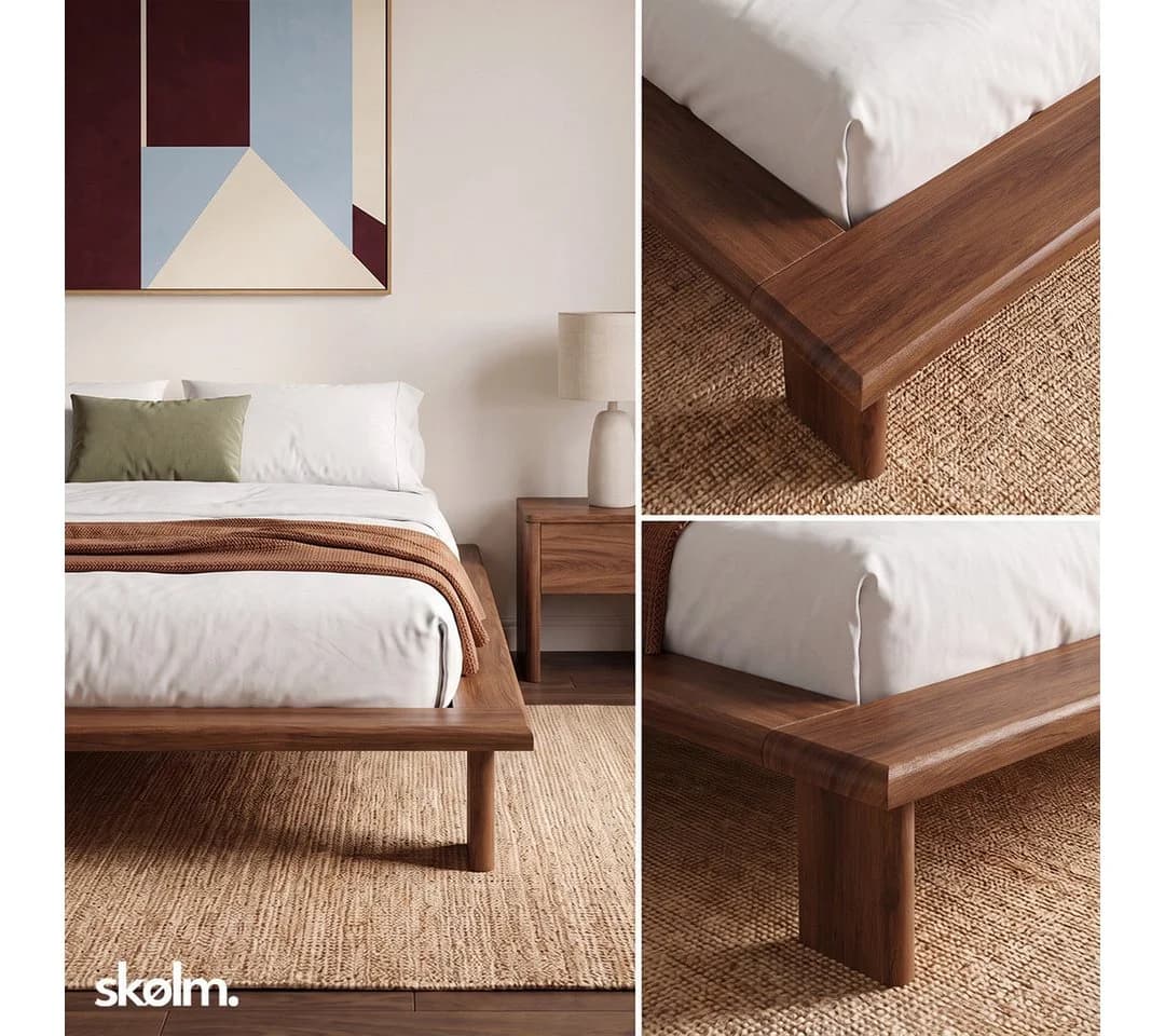 skølm Futonbett Skald Massivholz Eiche Braun Lackiert - Bild 4