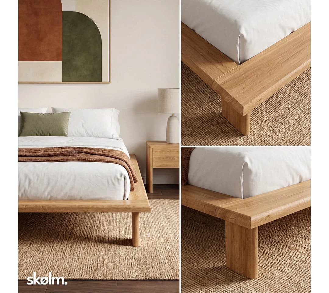 skølm Futonbett Skald Massivholz Eiche 25 cm hoch - Bild 4
