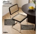 skølm Esszimmerstuhl Langhus Schwingstuhl 4er-Set Rattanoptik Kautschukholz Bild 1