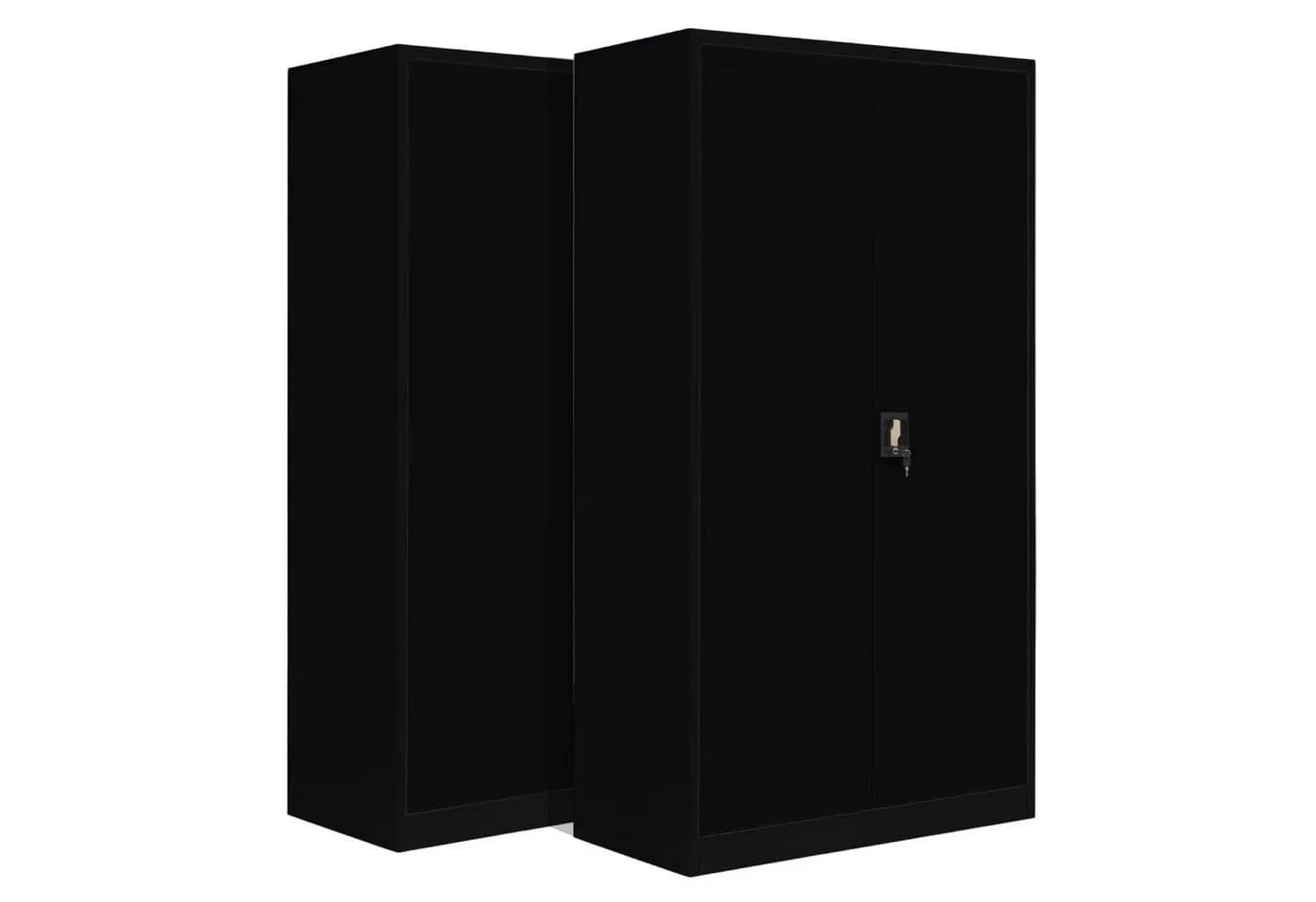 LagerZwei Aktenschrank Stahlschwarz 3-fach verriegelt 4 Böden - Bild 2