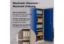 LagerZwei Aktenschrank Stahlschwarz 3-fach verriegelt 4 Böden Bild 5