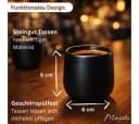 Maxito Espressotassen Set 2-tlg. Schwarz Steingut 80 ml Bild 3