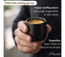 Maxito Espressotassen Set 2-tlg. Schwarz Steingut 80 ml Bild 4