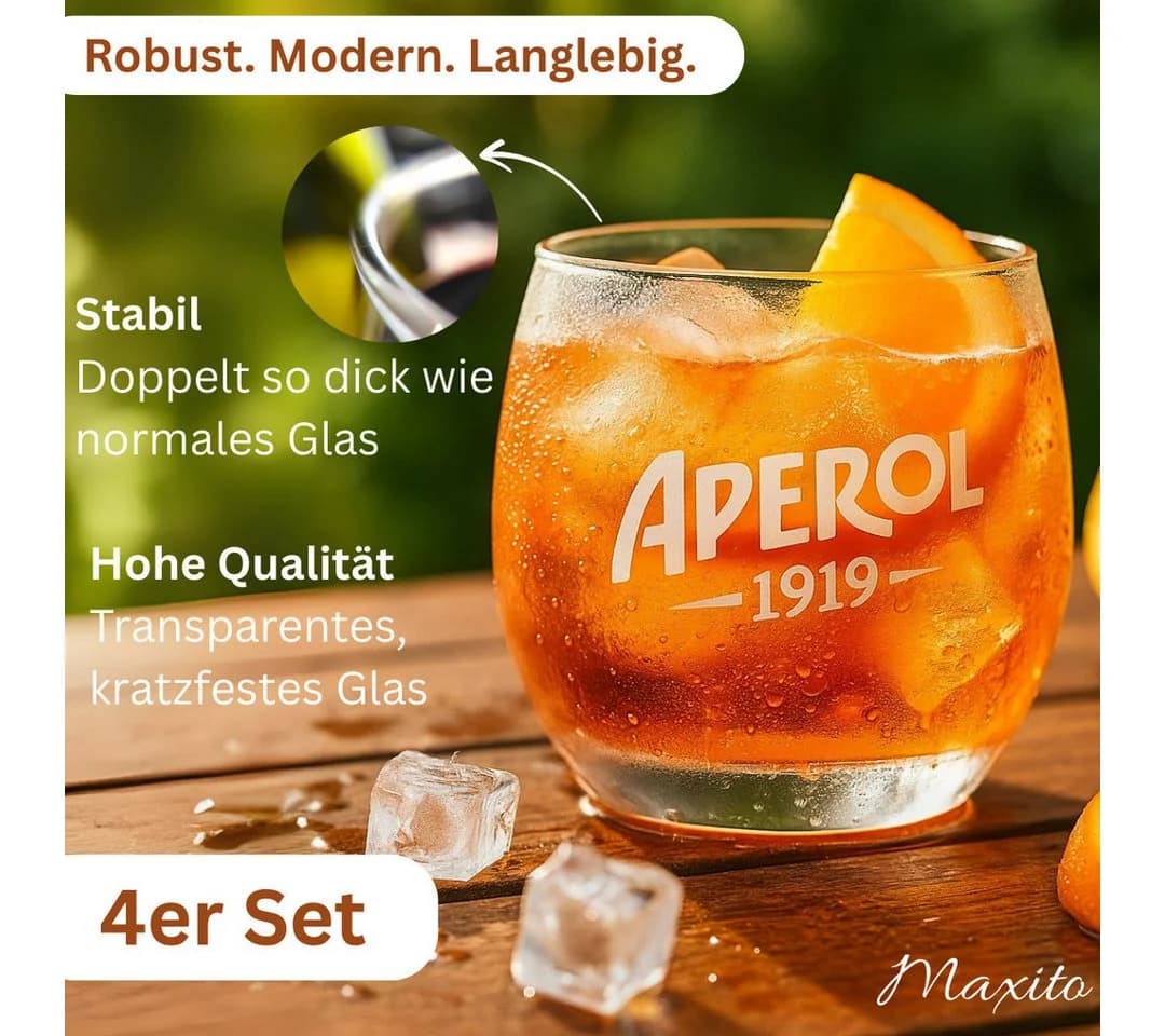 Maxito Cocktailglas Set 4-tlg. 500 ml Transparent