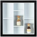 FURNARO Hängevitrine Sammlervitrine Schwarz/Weiß Modern Bild 1
