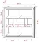 FURNARO Hängevitrine Sammlervitrine Schwarz/Weiß Modern Bild 3