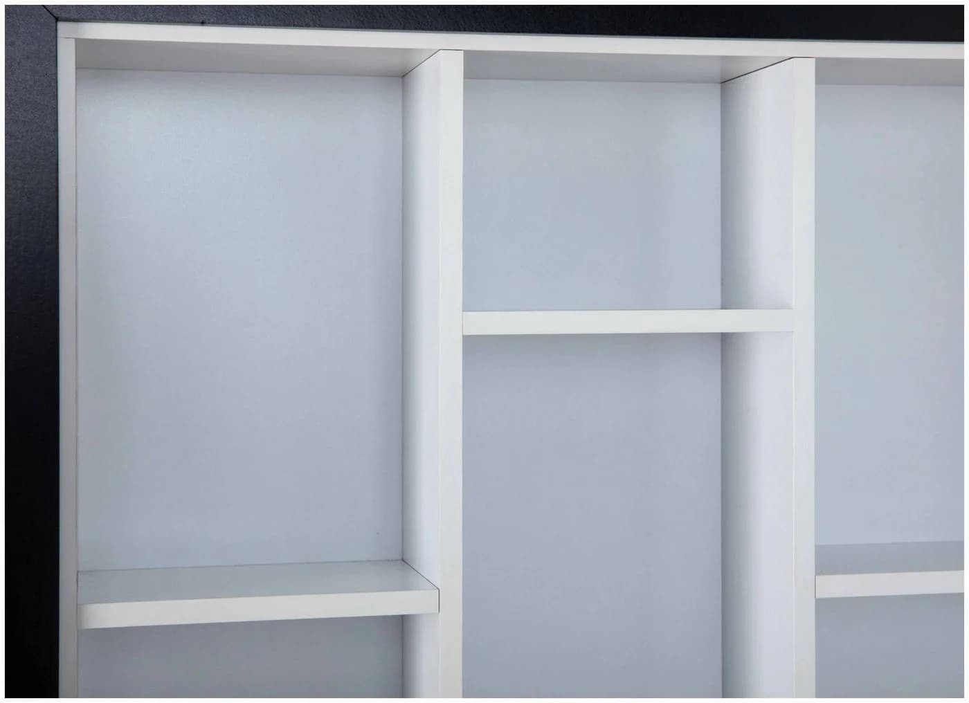 FURNARO Hängevitrine Sammlervitrine Schwarz/Weiß Modern - Bild 5