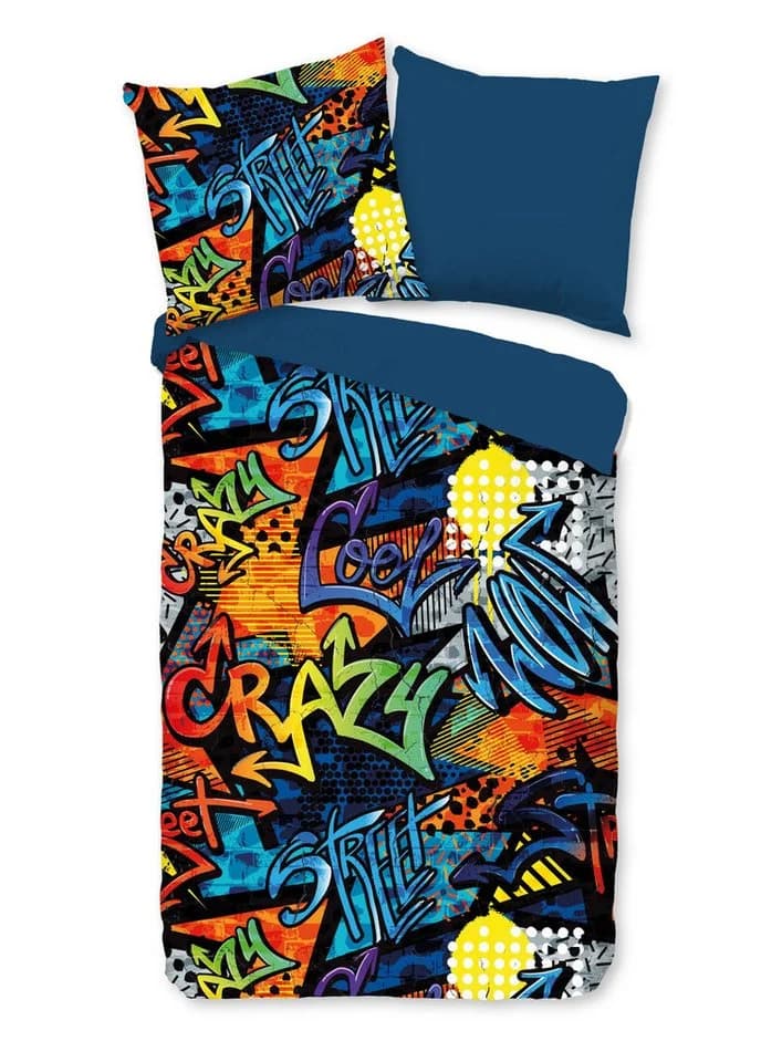 JACK Jugendbettwäsche Graffiti Street Art Style Bunt Mikrofaser - Bild 2