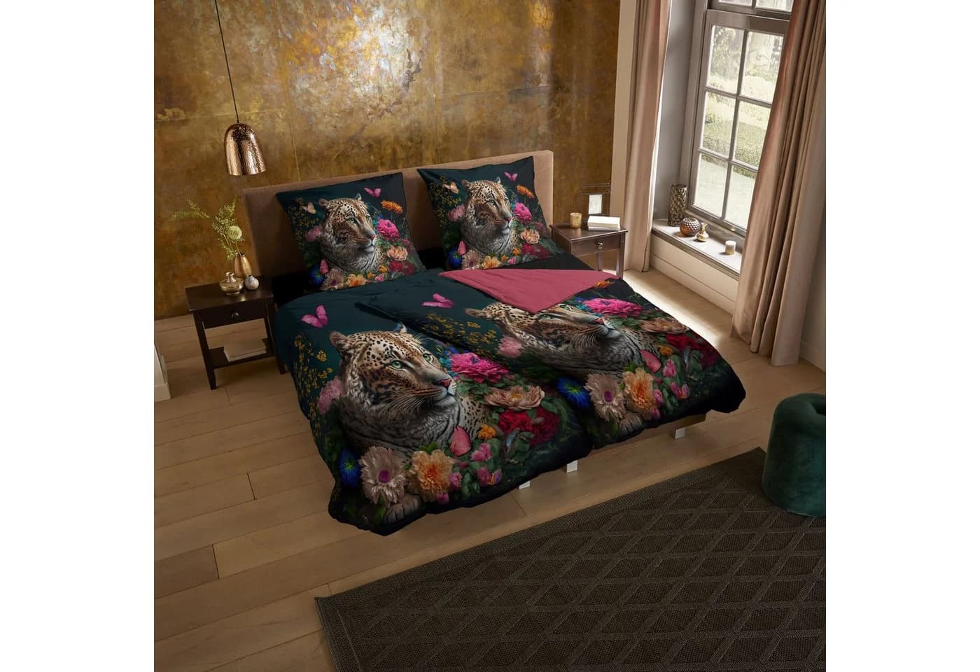 JACK Bettwäsche 135x200cm Pure Leopard Flowers Multi Mikrofaser