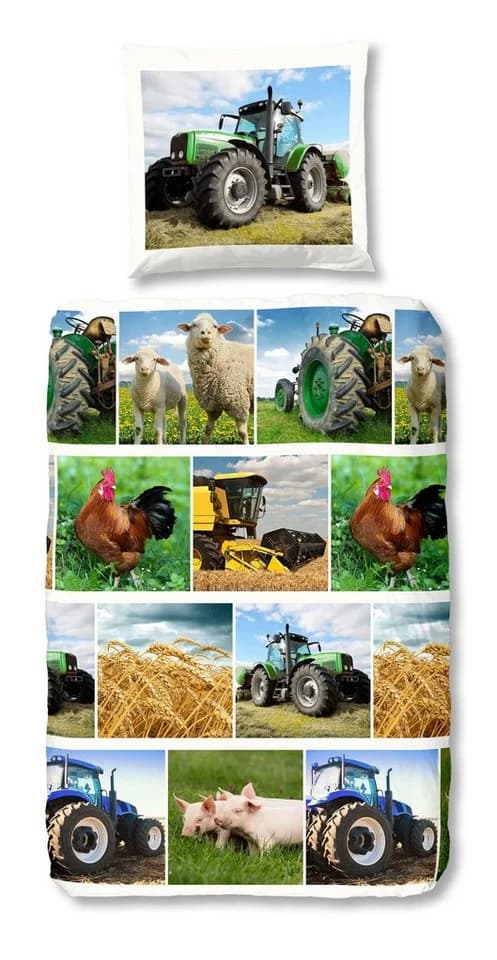 JACK Kinderbettwäsche 135x200cm Bauernhof Landwirtschaft Traktor Tiere - Bild 2