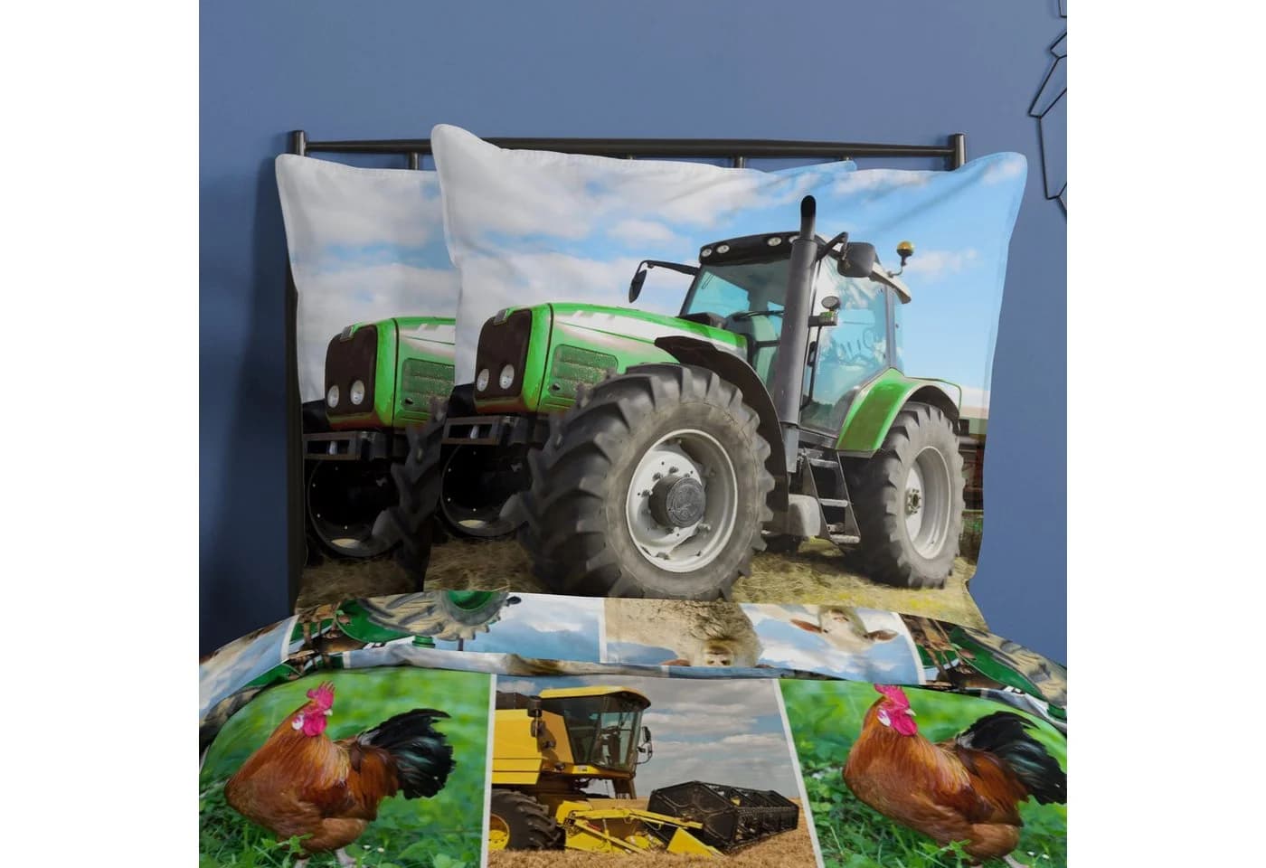 JACK Kinderbettwäsche 135x200cm Bauernhof Landwirtschaft Traktor Tiere - Bild 3