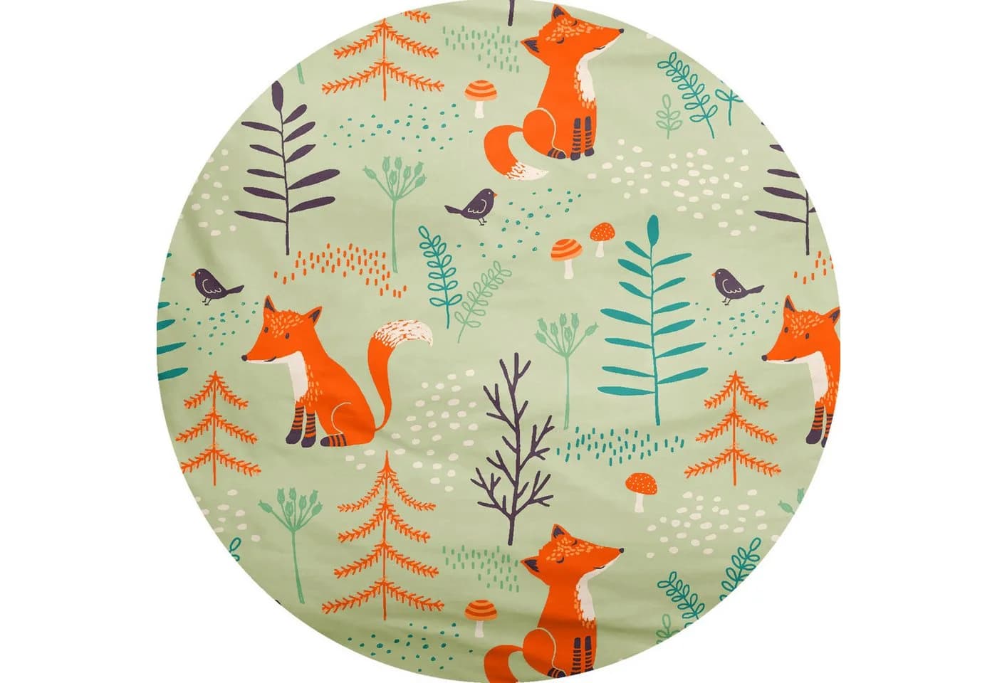 JACK Babybettwäsche 100x135cm Fuchs Wald Natur Grün, 2-teilig, mit Reißverschluss - Bild 3