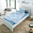JACK Babybettwäsche 100x135cm Pinguin Iglu Nordpol Blau, 2-teilig, mit Reißverschluss Bild 1