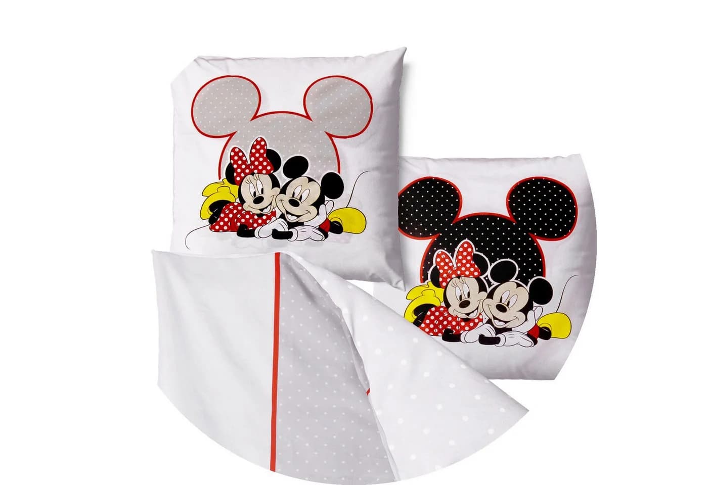 JACK Wendebettwäsche Mickey & Minnie Mouse Grau Renforcé