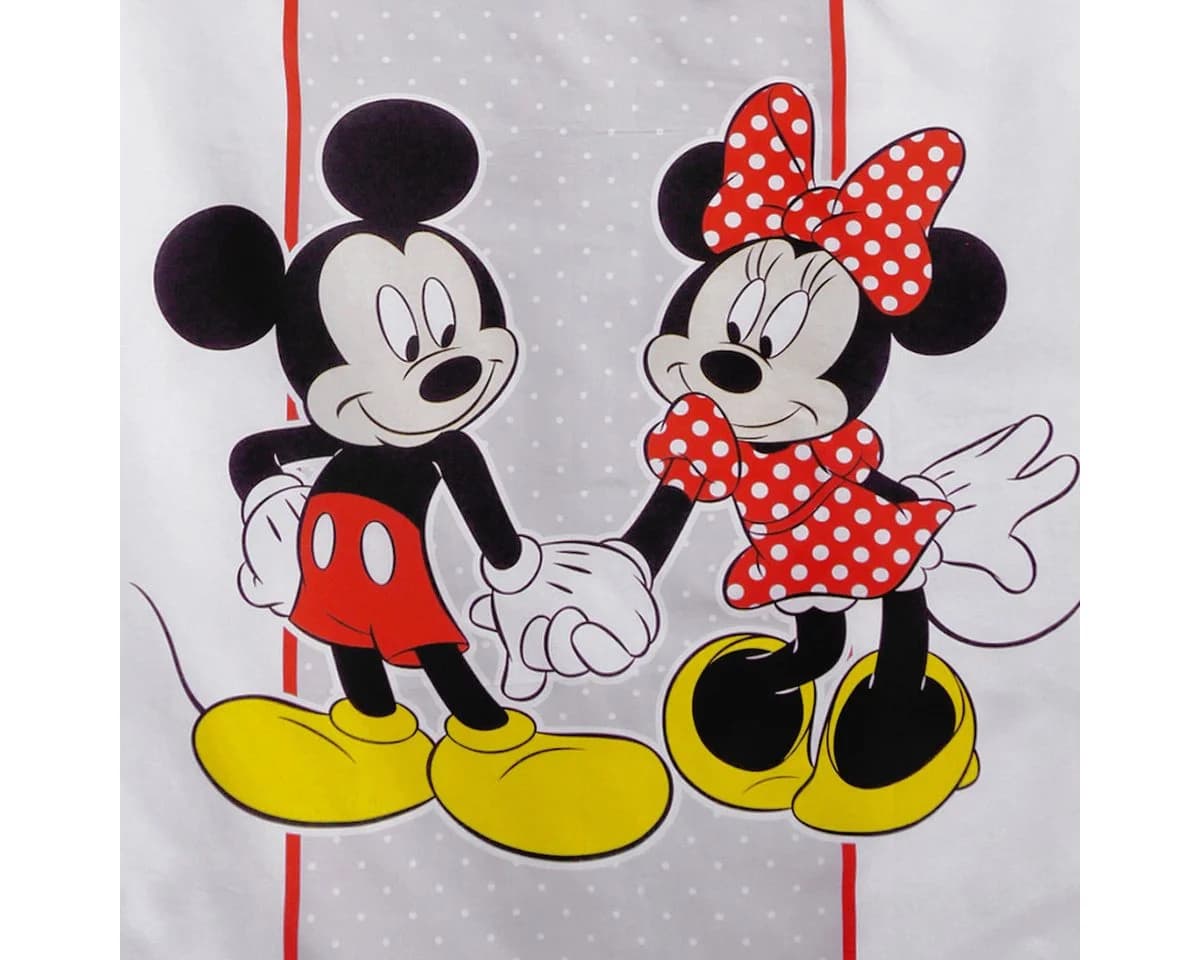 JACK Wendebettwäsche Mickey & Minnie Mouse Grau Renforcé - Bild 3