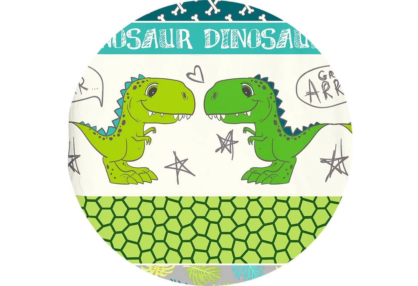 JACK Bettwäsche 135x200cm Dinosaurier Welten Renforcé Grün Blau Grau - Bild 4
