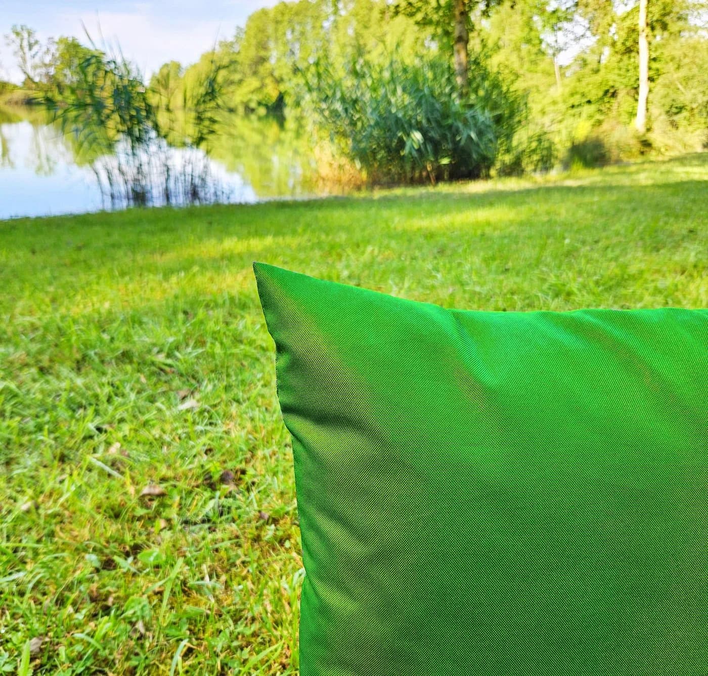 JACK Dekokissen Blattgrün 45x45cm Outdoor Lounge Kissen mit XXL Füllung - Bild 5