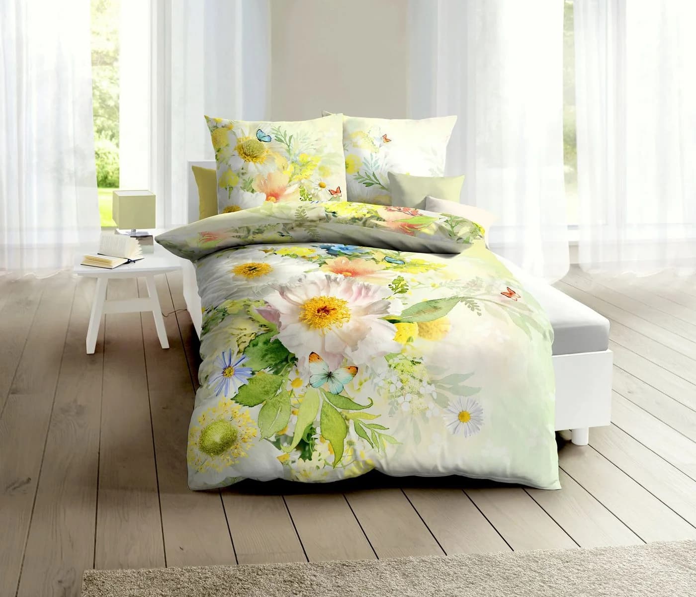 JACK Bettwäsche Summer Day Mako-Satin 2-teilig Gelb Floral