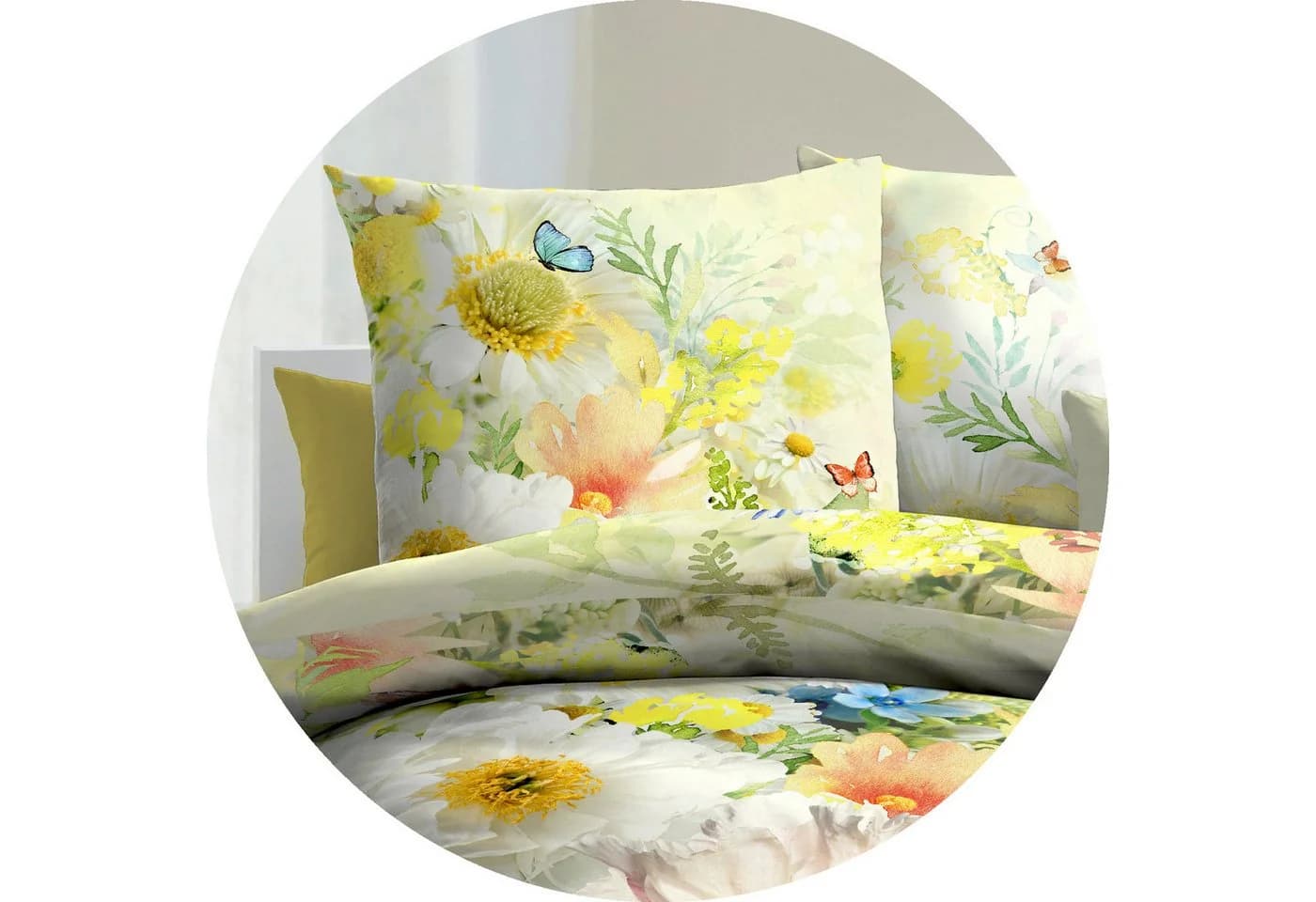 JACK Bettwäsche Summer Day Mako-Satin 2-teilig Gelb Floral - Bild 3