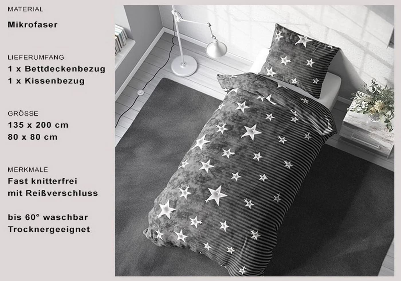 Leonado Vicenti Bettwäsche Microfaser 2-teilig Pflegeleicht - Bild 5