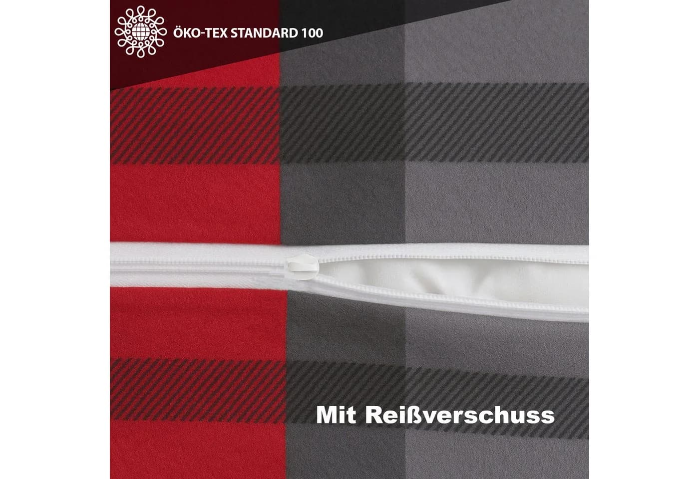 Malika Bettwäsche 2-teilig Baumwolle Fein-Biber Design 7 - Bild 5