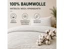 Malika Bettwäsche 135x200 + 80x80 cm Baumwolle Weiß-Anthrazit Modern Bild 4