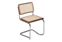 k-hometrends Freischwinger KAROL 2er Set Walnuss Chrom Bild 1