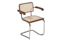 k-hometrends Freischwinger KAREL 2er-Set Walnuss Massivholz Wiener Geflecht Bild 1