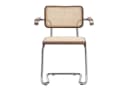 k-hometrends Freischwinger KAREL 2er-Set Walnuss Massivholz Wiener Geflecht Bild 3