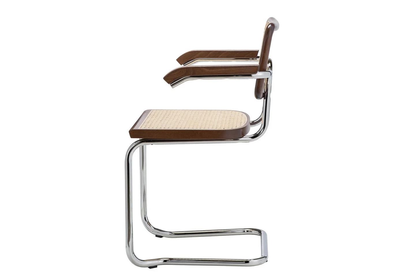 k-hometrends Freischwinger KAREL 2er-Set Walnuss Massivholz Wiener Geflecht - Bild 5