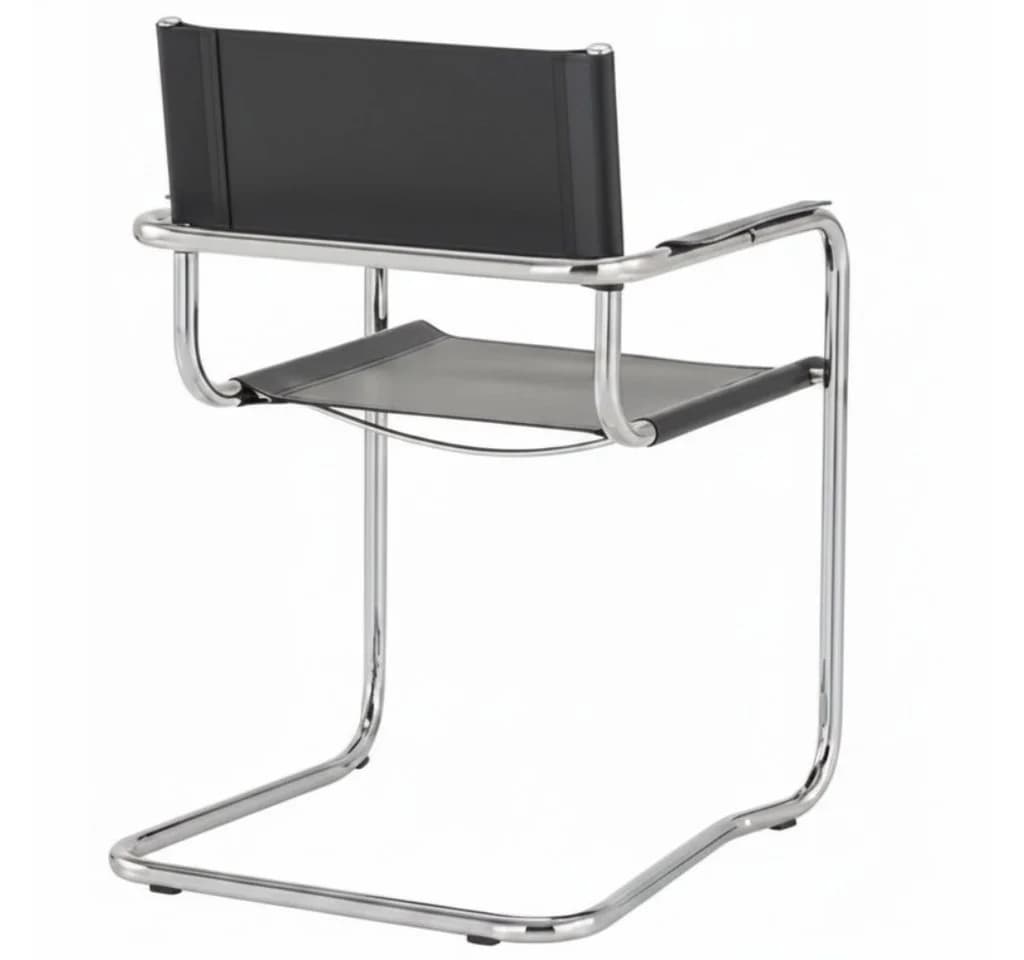 k-hometrends Freischwinger KADA 2er-Set Schwarz Recyceltes Leder - Bild 4
