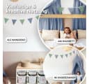 lilimaus Wimpelkette Sternenkette Kinderzimmer Musselin 12 Farben Bild 1