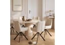 Haris Børn Esszimmerstuhl 6er Set Beige Schwarz Drehbar Bild 2