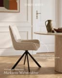 Haris Børn Esszimmerstuhl 6er Set Beige Schwarz Drehbar Bild 5