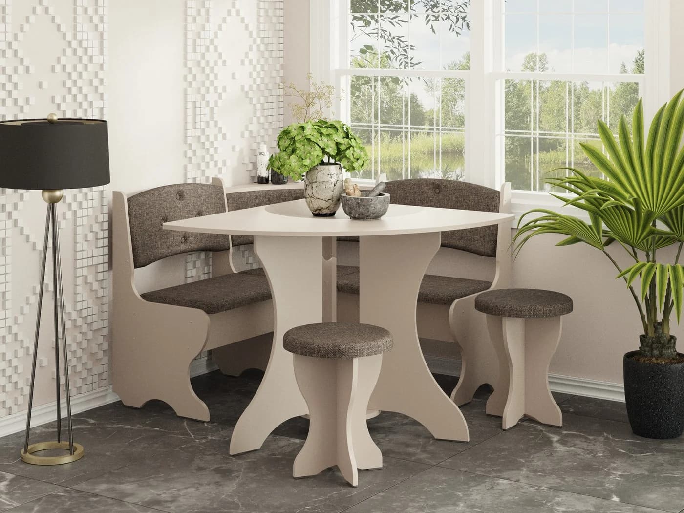 Rodnik Eckbankgruppe Bayar 4-tlg. Beige/Grau - Bild 2