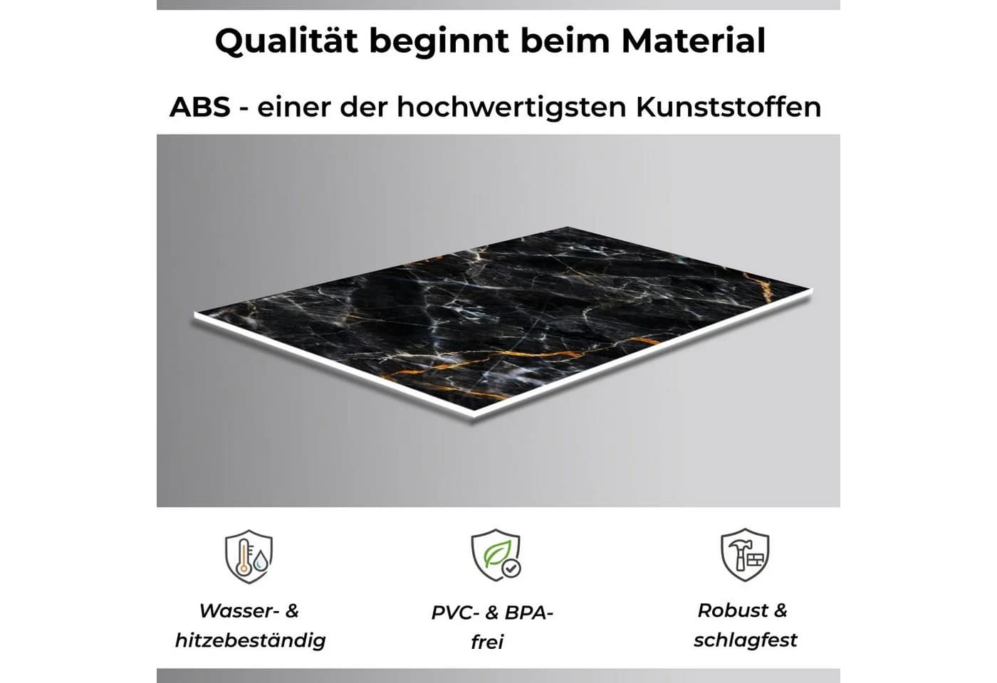 Rodnik Duschrückwand Marmor Schwarz 120x260 cm wasserfest - Bild 3
