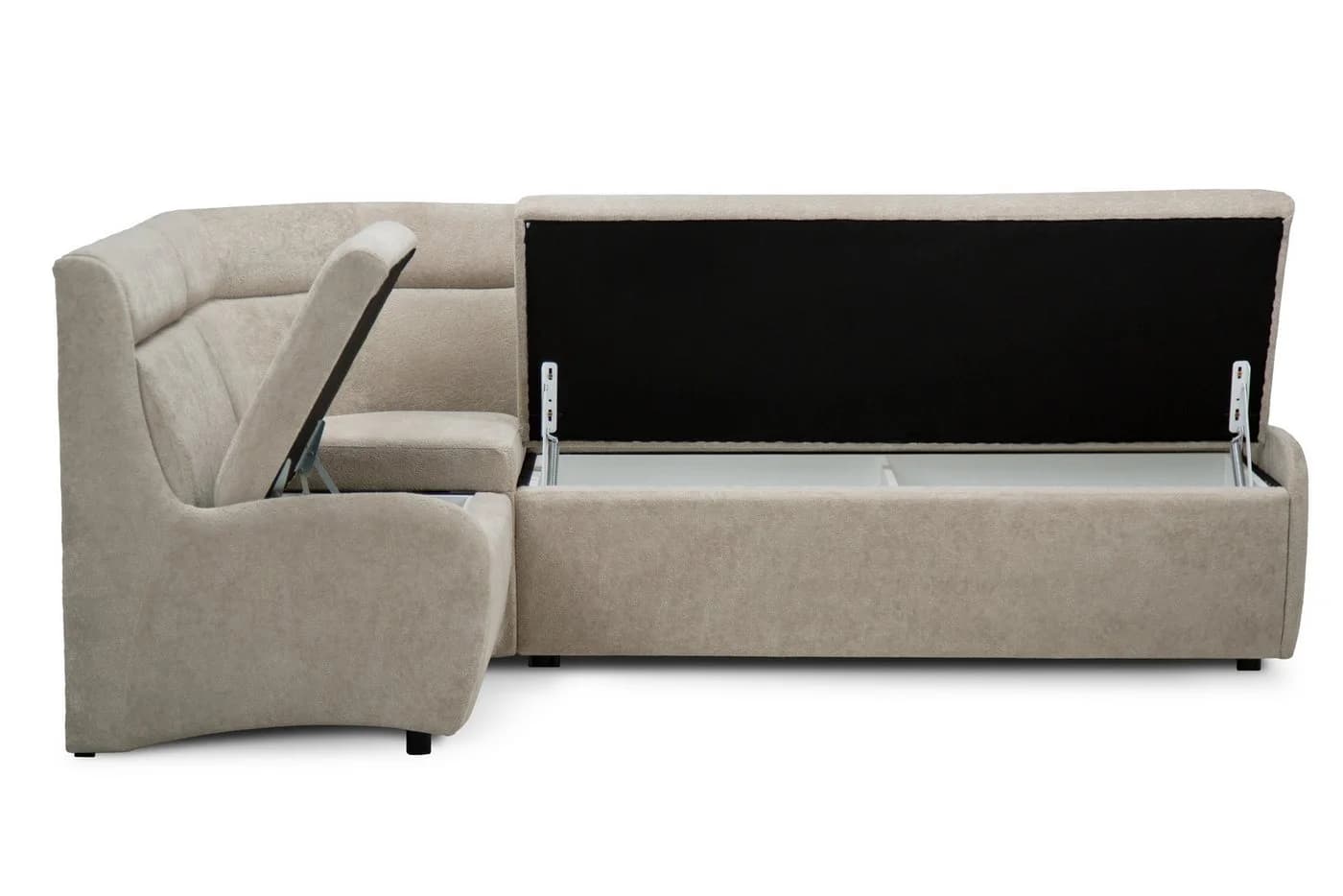Rodnik Eckbank Vesta Beige mit Stauraum und wechselbaren Schenkeln - Bild 5