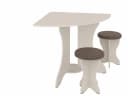Rodnik Platzsparender Ecktisch mit 2 Hockern Beige Bild 1