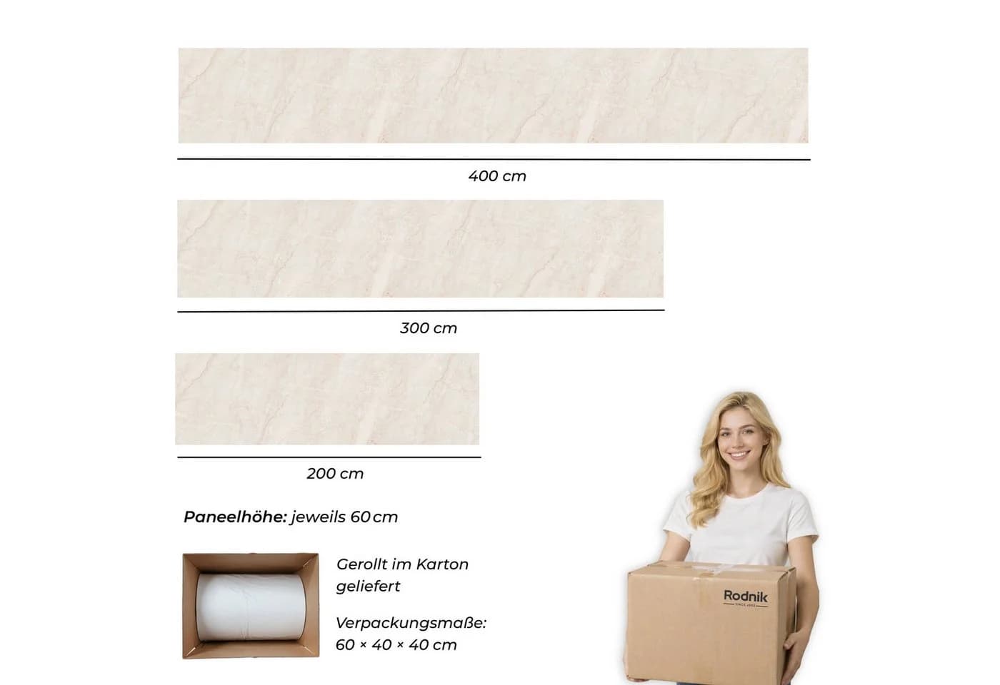 Rodnik Küchenrückwand Marmor Creme Beige ABS-Platte