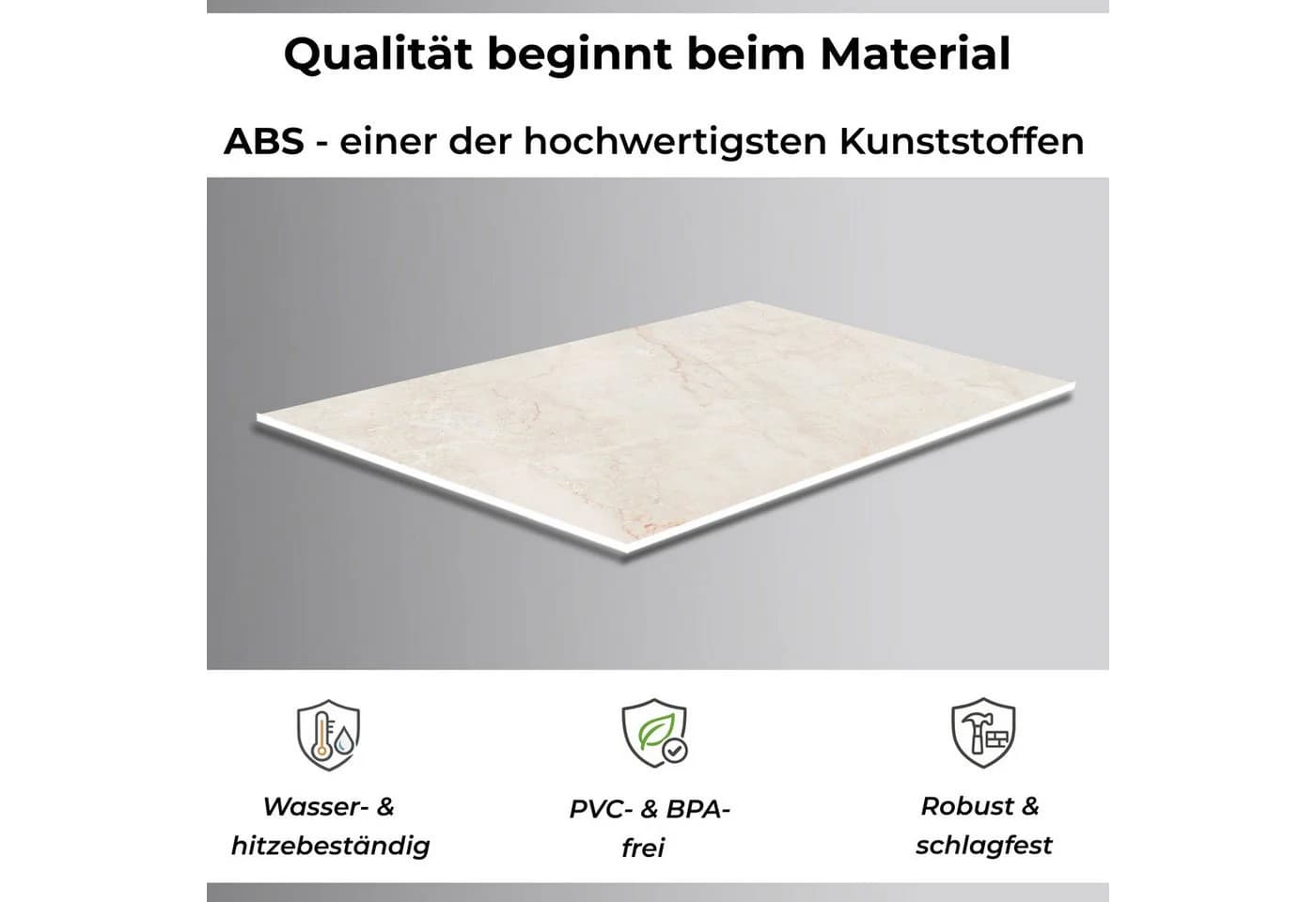 Rodnik Küchenrückwand Marmor Creme Beige ABS-Platte - Bild 4