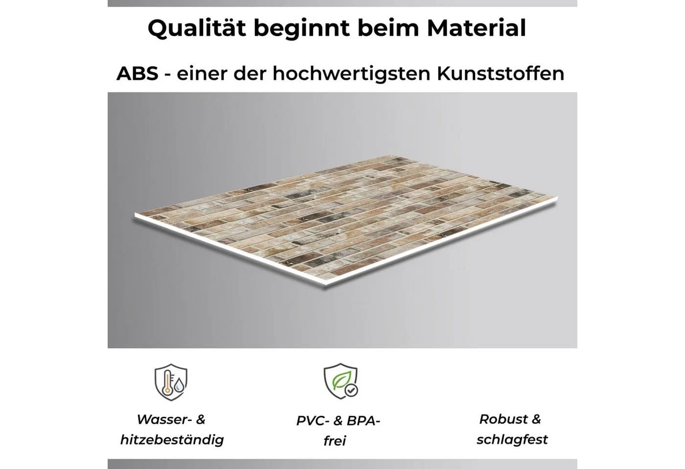 Rodnik Küchenrückwand Steinoptik Ziegelwand Braun ABS - Bild 4
