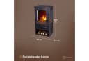 GLOW FIRE Elektrokamin LED Ofen mit Timer und Heizfunktion Schwarz Bild 4