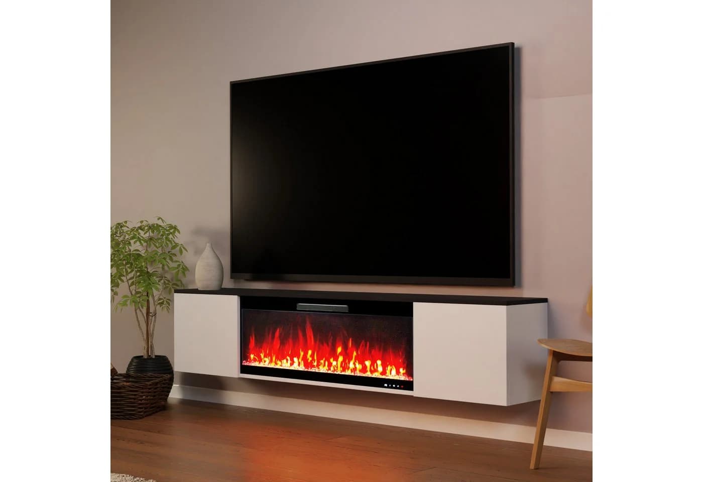 GLOW FIRE Elektrokamin Sideboard CW7 mit Core 106 in Schwarz oder Weiss - Bild 4
