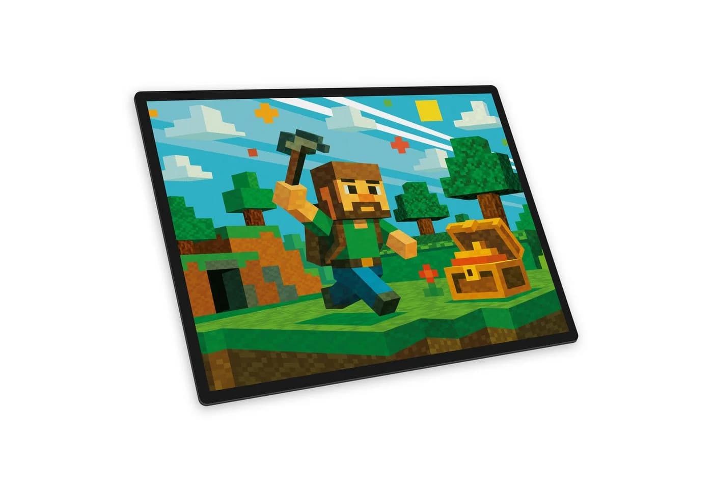 itenga Schreibtischunterlage V1 Motiv Blockgame Pixel Bunt - Bild 2