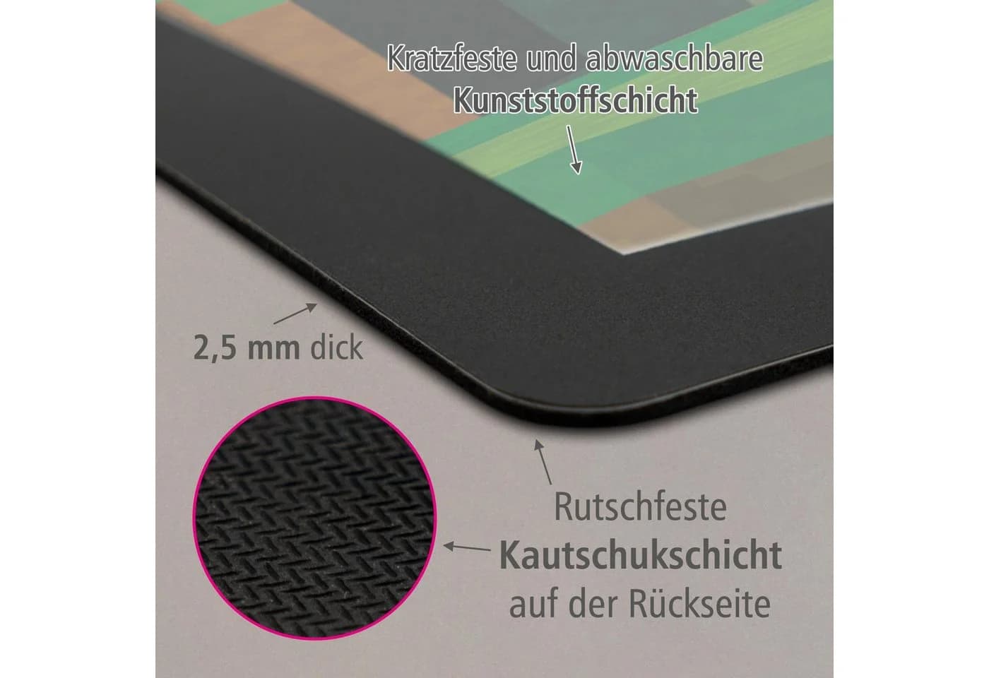 itenga Schreibtischunterlage V1 Motiv Blockgame Pixel Bunt - Bild 4