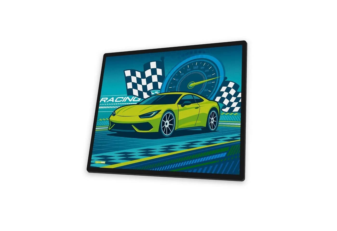 itenga Schreibtischunterlage Rennauto Motiv Bunt - Bild 4