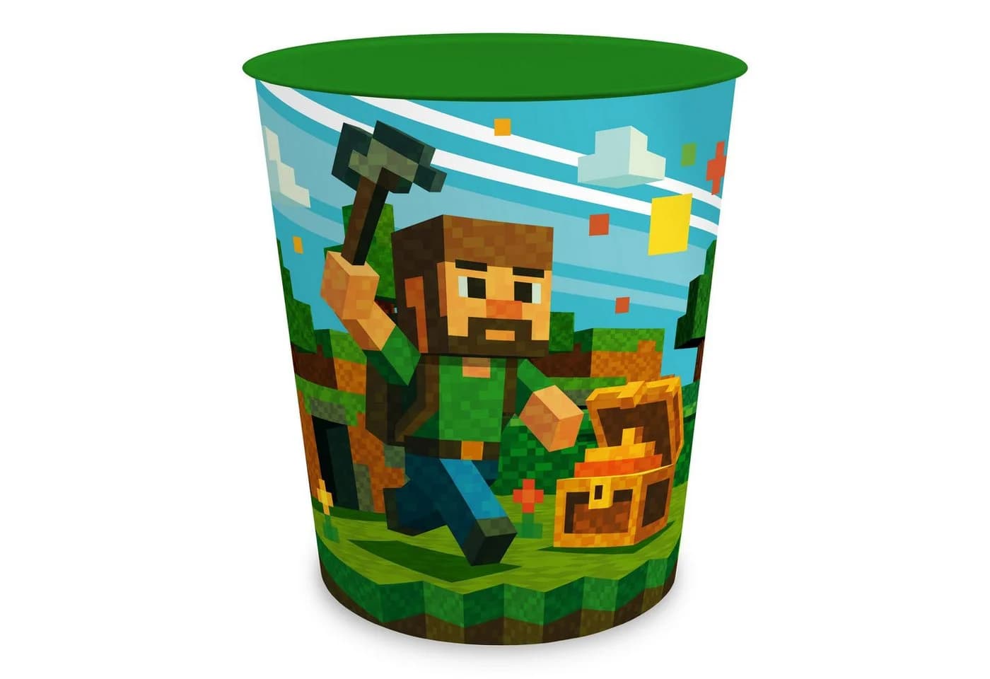 itenga Papierkorb Kinder Blockgame PIXEL Kunststoff ca. 11 Liter - Bild 2