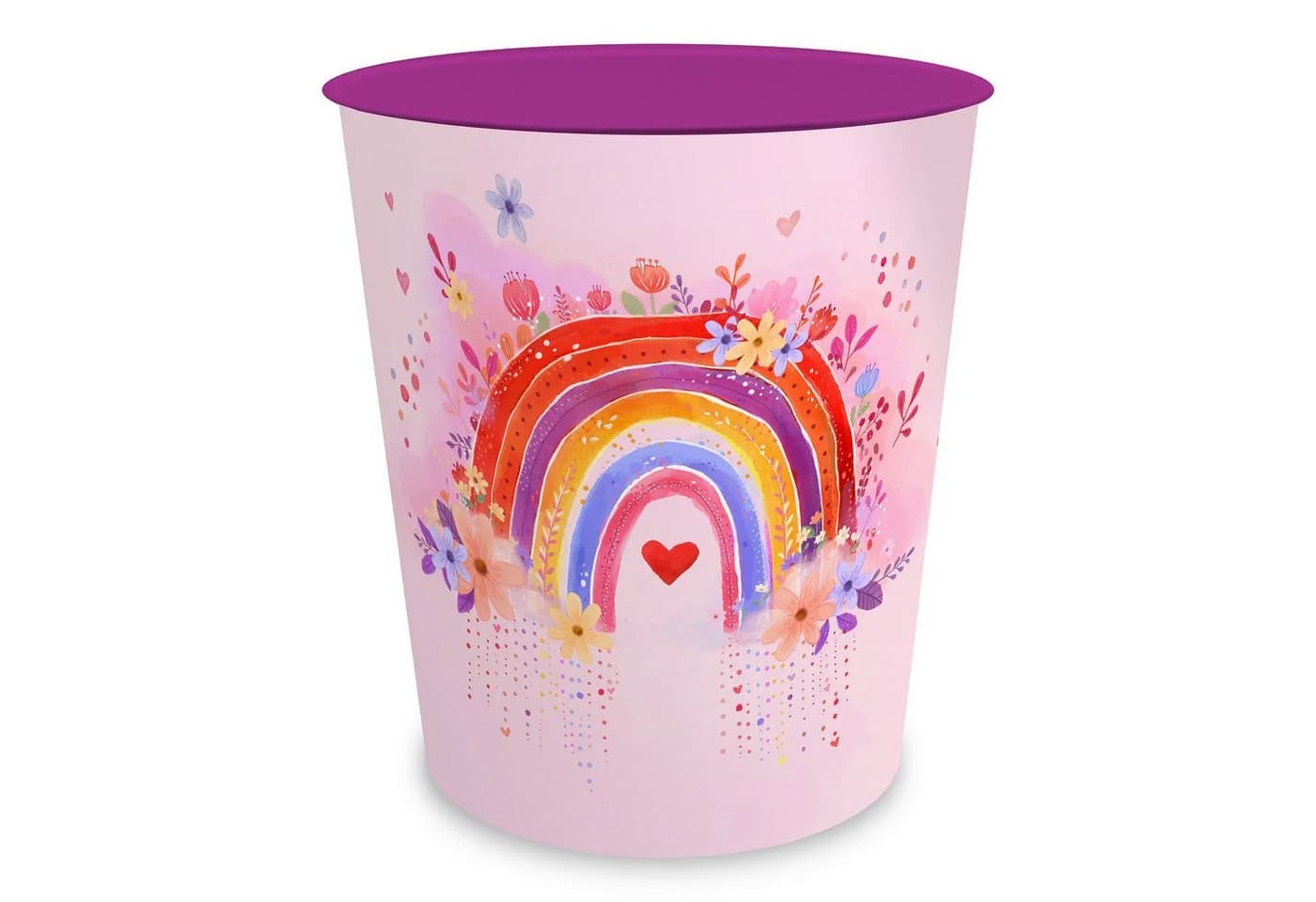 itenga Papierkorb Kinder Regenbogen Motiv Kunststoff - Bild 2