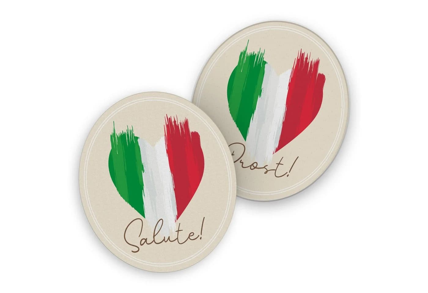 itenga Servietten & Bierdeckel Set Italien Flagge Motiv 40x - Bild 4